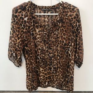 Express Leopard Print Blouse
